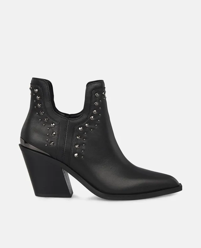 alma-en-pena-stiefeletten-schwarz-mit-nieten-und-schlitz-8-cm image 1