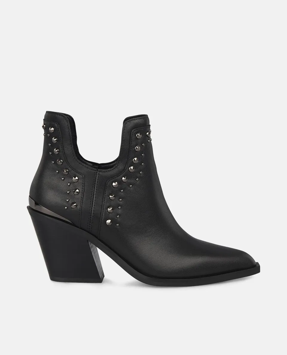 alma-en-pena-stiefeletten-schwarz-mit-nieten-und-schlitz-8-cm image 1