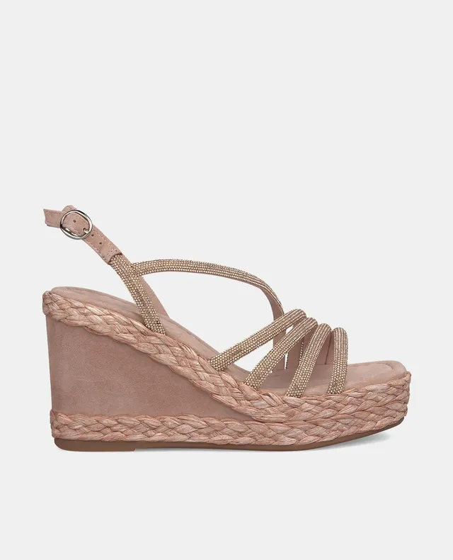 alma-en-pena-wedge-strips-with-rhinestones-keilsandale-rosa-9-5-cm image 1