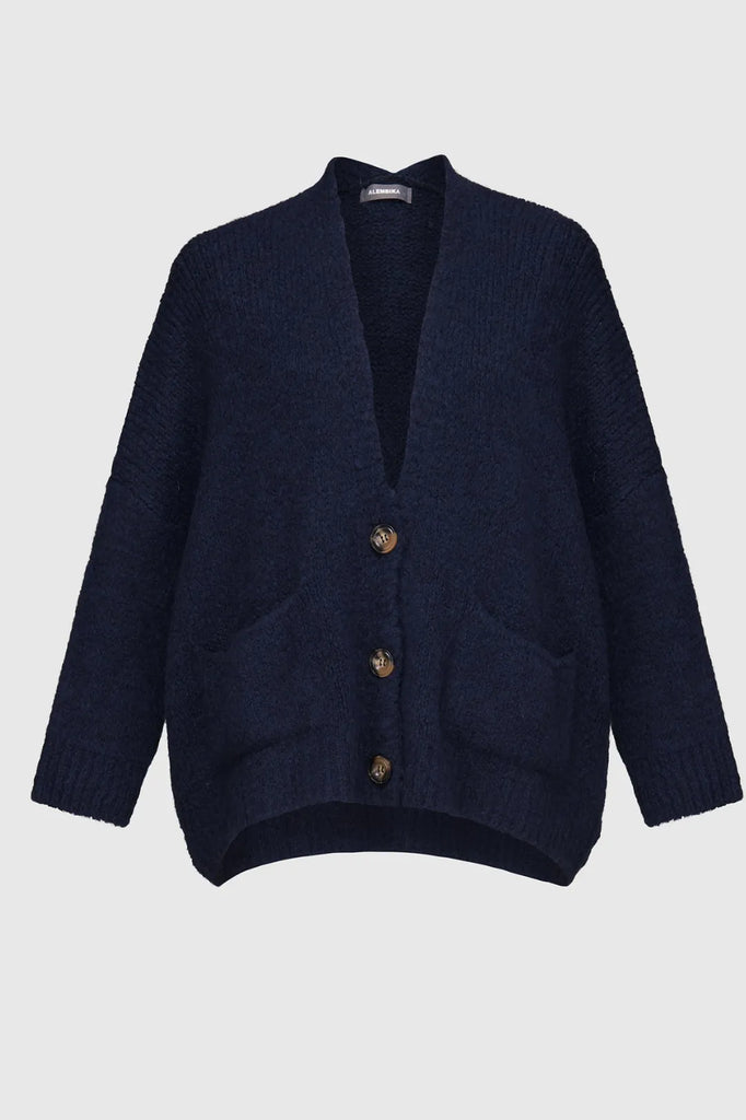 alembika-signature-cardy-sweater-navy-damen-cardigan-oversize image 1