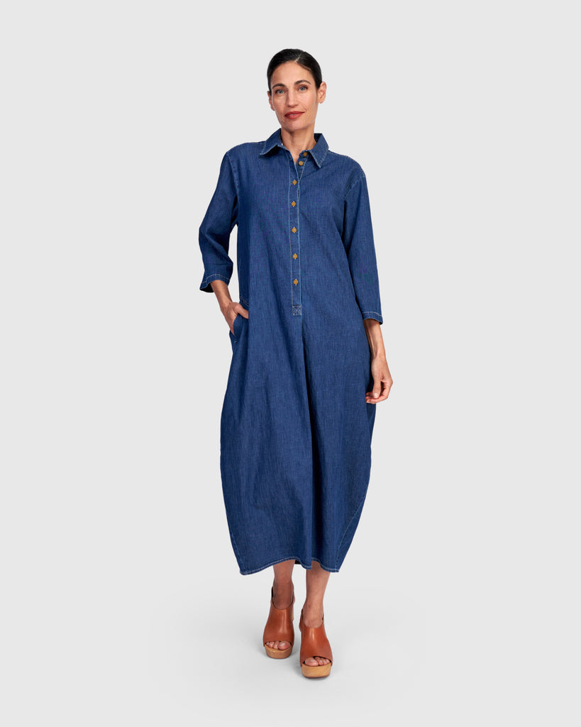 alembika-celine-maxi-shirtdress-denim image 1