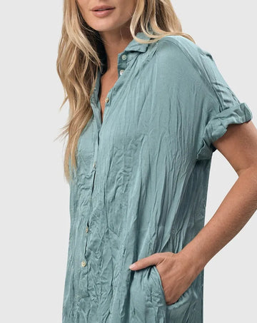 alembika-crinkle-maxi-hemdkleid-teal image 7