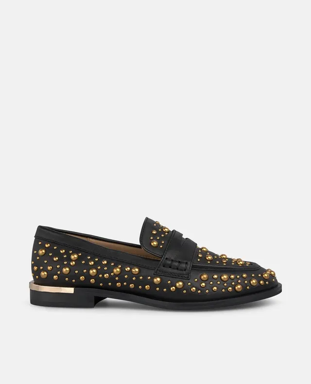 alma-en-pena-loafer-mit-strass-nieten-schwarze-slipper-2-5-cm image 1