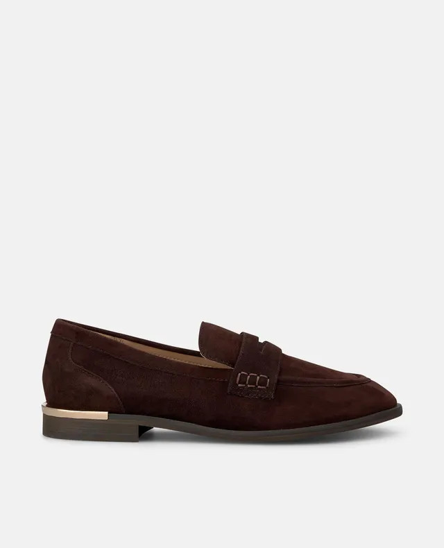 alma-en-pena-loafer-aus-veloursleder-masken-mokassin-2-cm-in-braun image 1