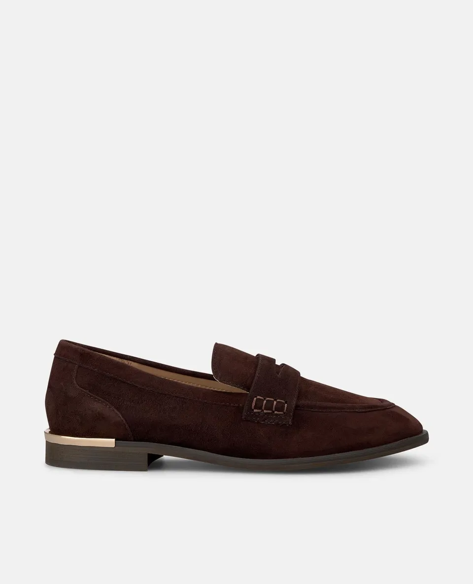 alma-en-pena-loafer-aus-veloursleder-masken-mokassin-2-cm-in-braun image 1