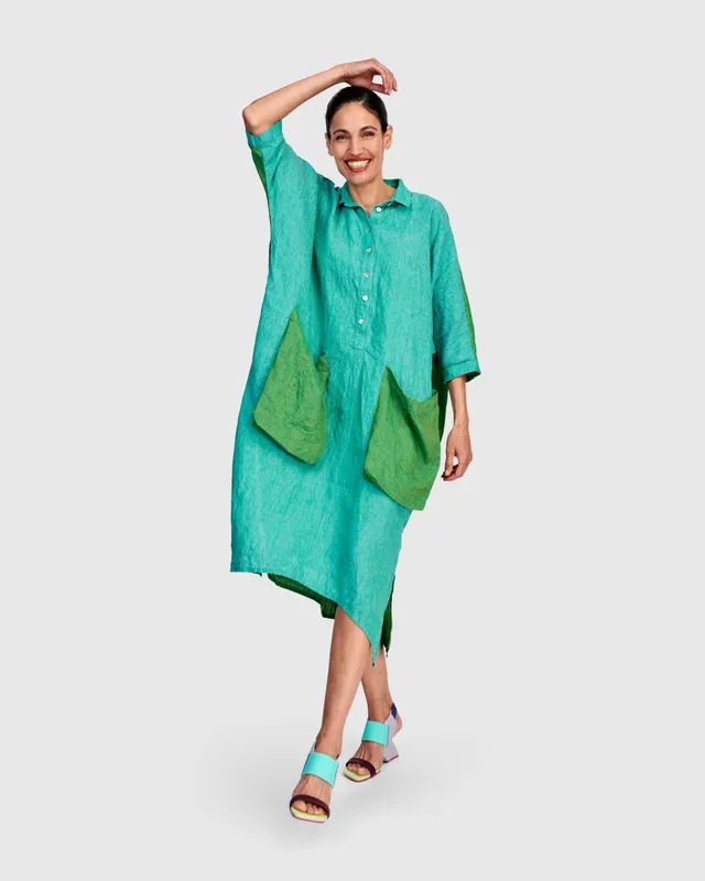 alembika-lagoon-leinenkleid-tropical-mix-maxi image 1