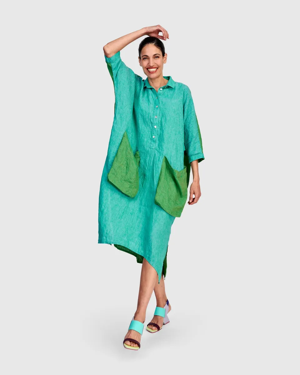 alembika-lagoon-leinenkleid-tropical-mix-maxi image 1