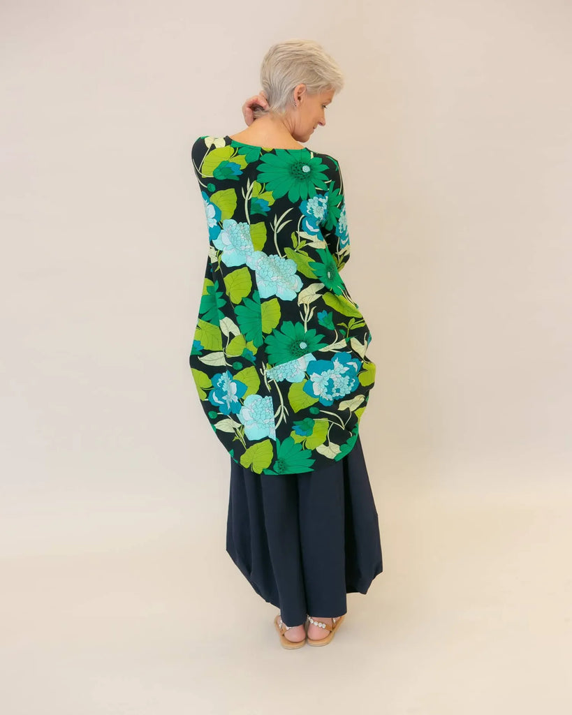 alembika-cocoon-tunika-top-floral-baumwoll-tunika image 1