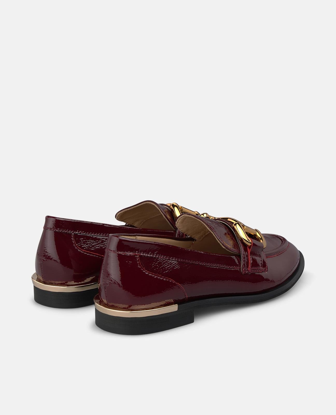 alma-en-pena-patent-leather-loafer-lack-loafer-bordeaux-mit-offenem-zehenbereich image 3