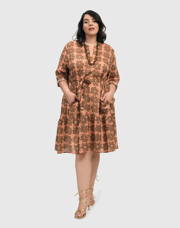 alembika-dahlia-swing-kleid-cotton-voile-peach-earth image 7
