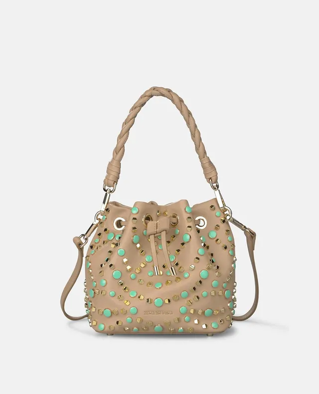 alma-en-pena-63393-candy-clutch-leder-beige-mit-nieten image 1