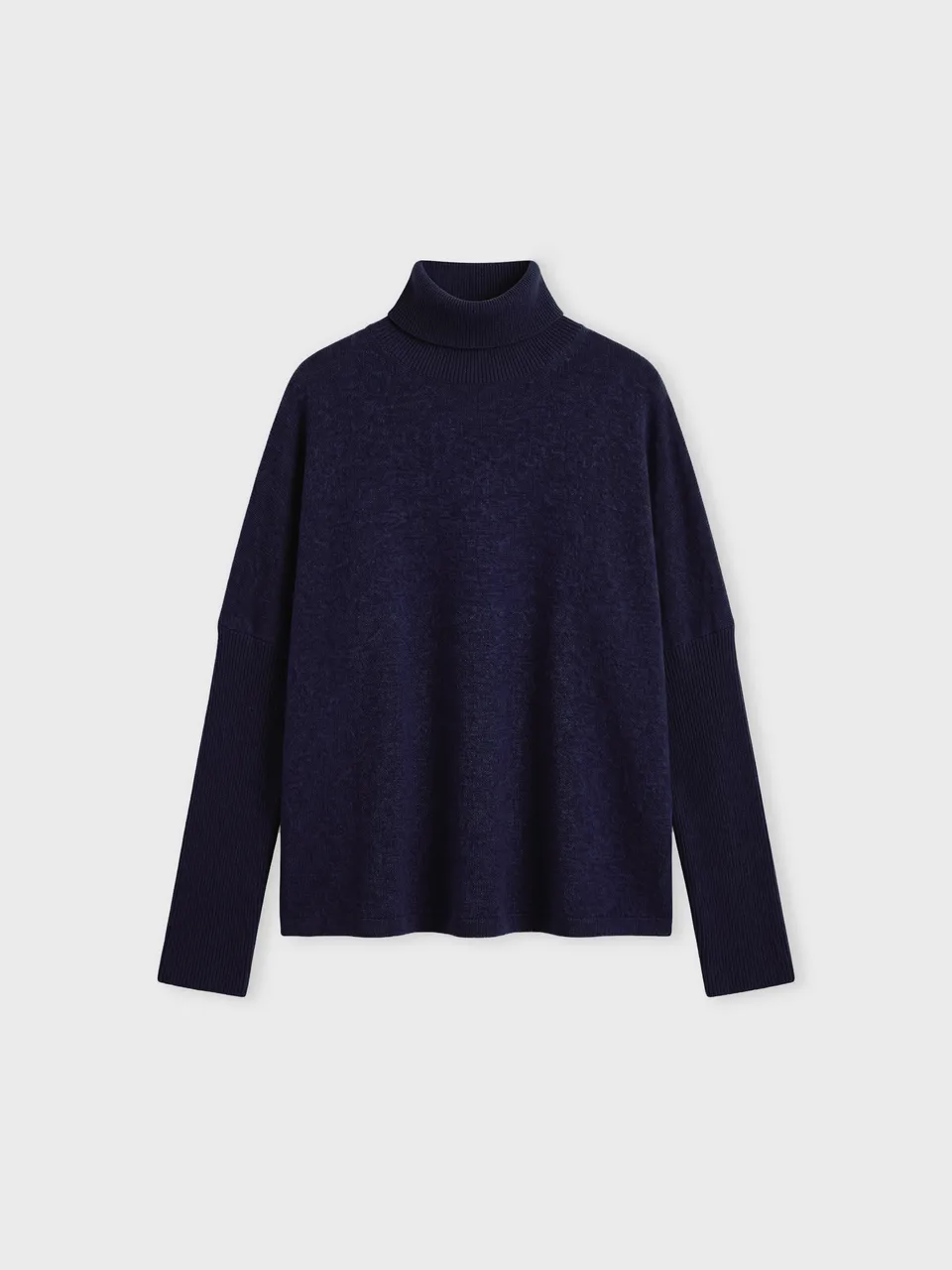 absolut-clara-damen-poncho-pullover-rollkragen-navy image 1
