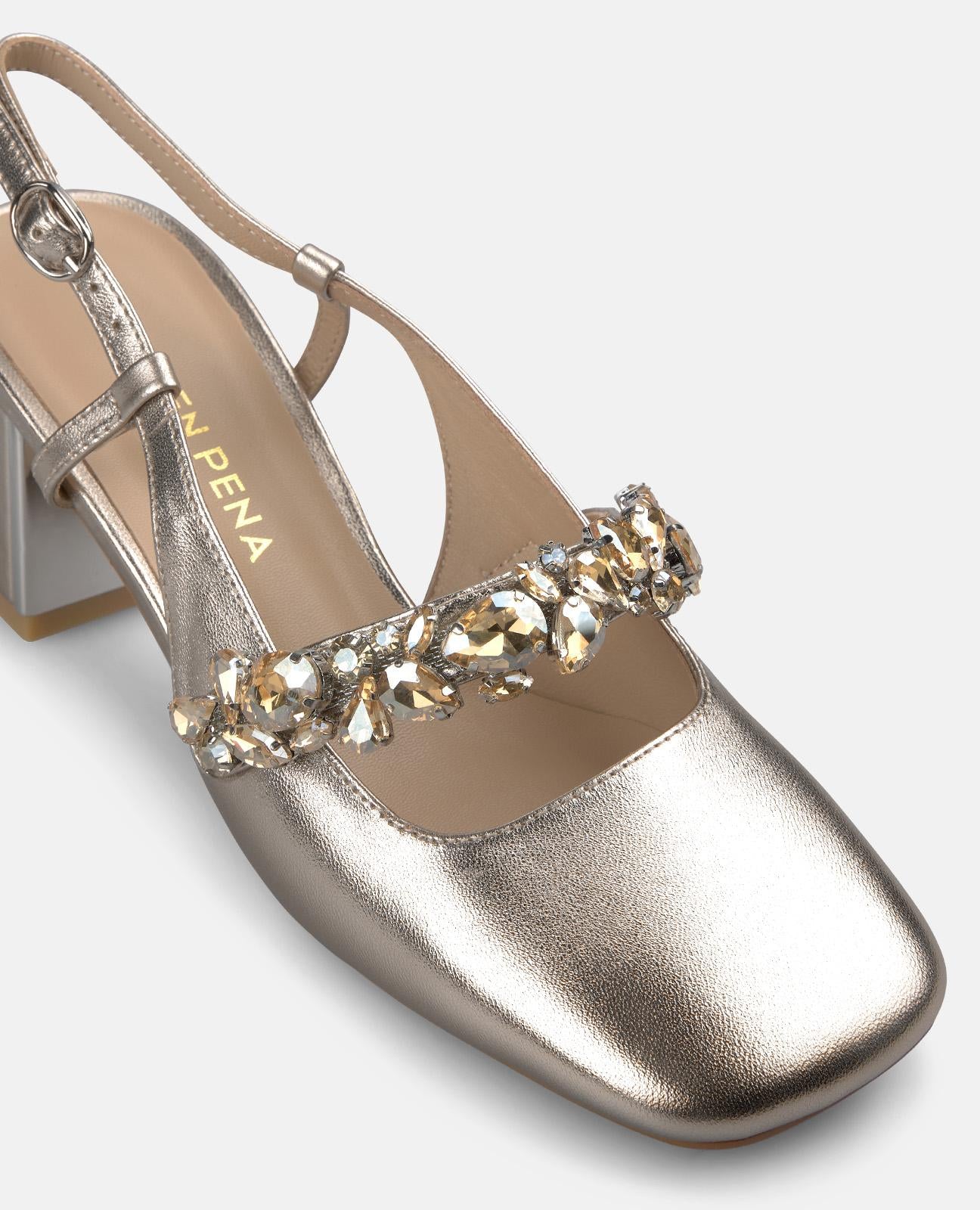 alma-en-pena-slipper-mit-schmuckriemen-metallic-bronze-5-5-cm image 4