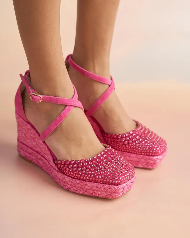 alma-en-pena-keil-sandale-fuchsia-7-cm-keil-mit-strass image 1