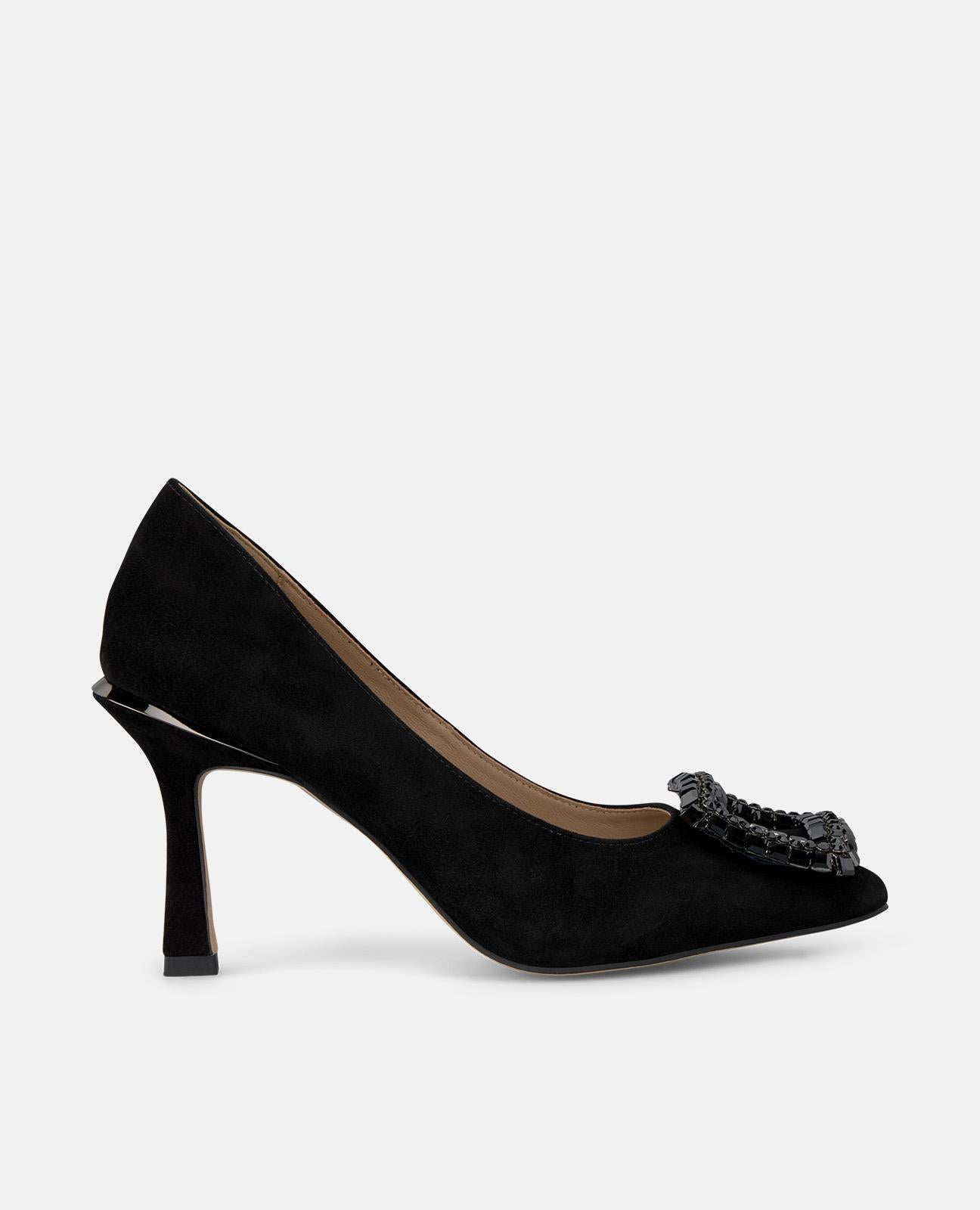 alma-en-pena-high-heel-brooch-shoe-pumps-schwarz-spitz-9-cm-absatz image 1