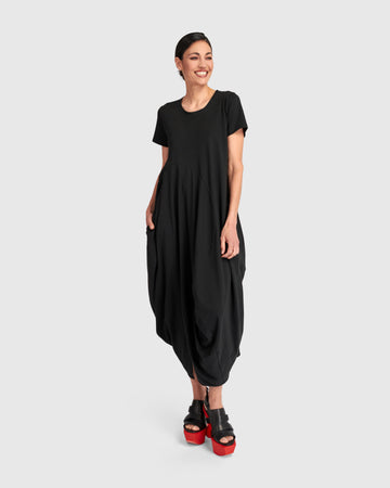 alembika-urban-cocoon-maxikleid-schwarz-baumwollkleid image 5