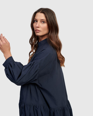 alembika-schoolhouse-dress-navy-hemdkleid image 2