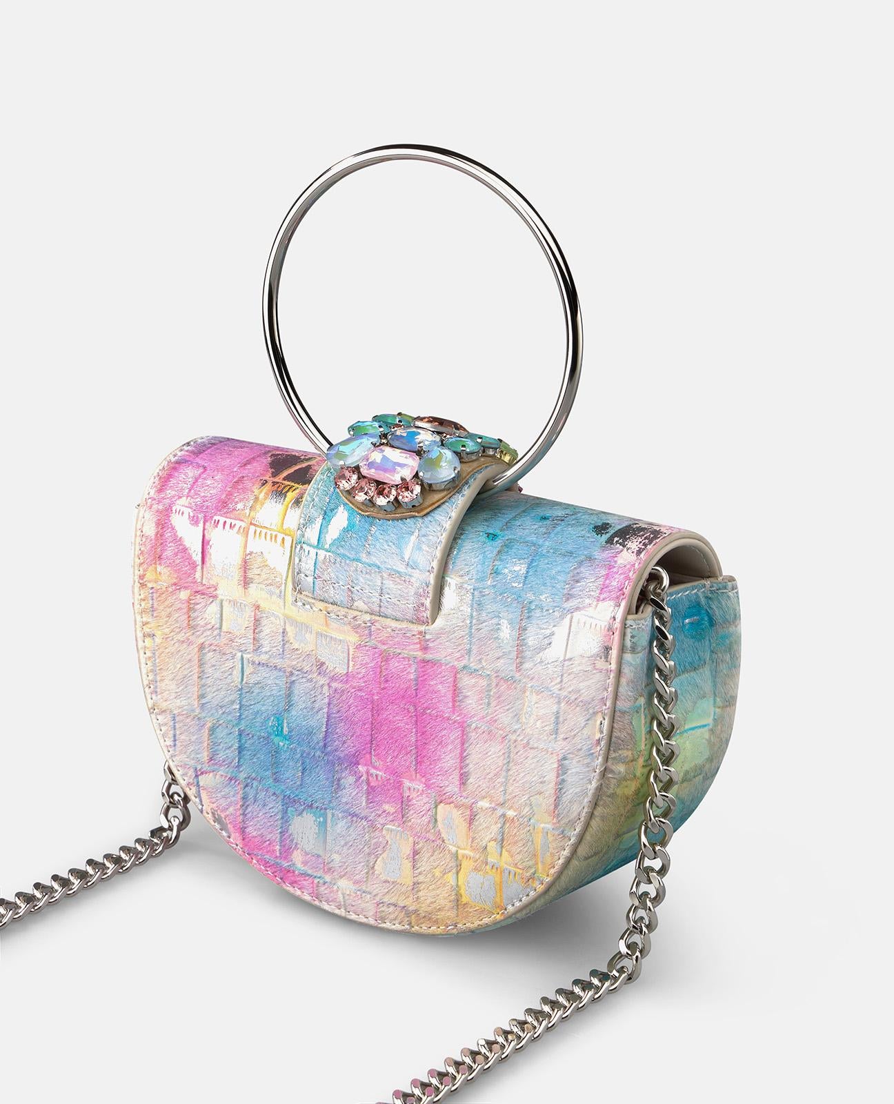 alma-en-pena-snake-shoulder-bag-halbmond-handtasche-leder-multicolor image 4