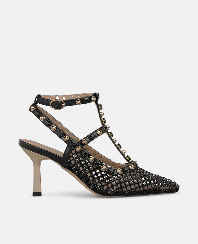 alma-en-pena-open-back-mesh-pumps-mit-strass-schwarz-8-cm-trichterabsatz image 1