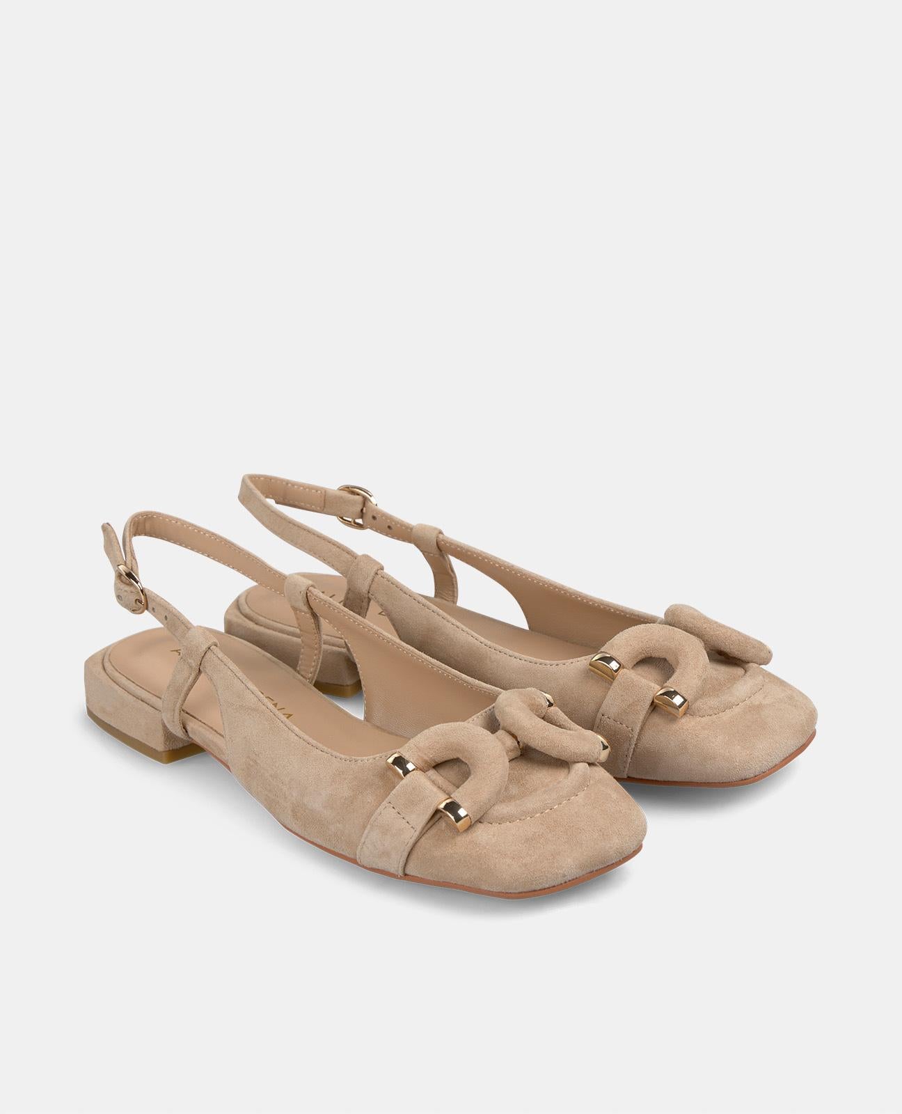 alma-en-pena-53668-flacher-schuh-mit-steigb-gel-detail-arena-beige-2-cm-absatz image 2