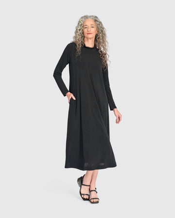 alembika-essential-slinky-a-line-kleid-schwarz-maxi image 2