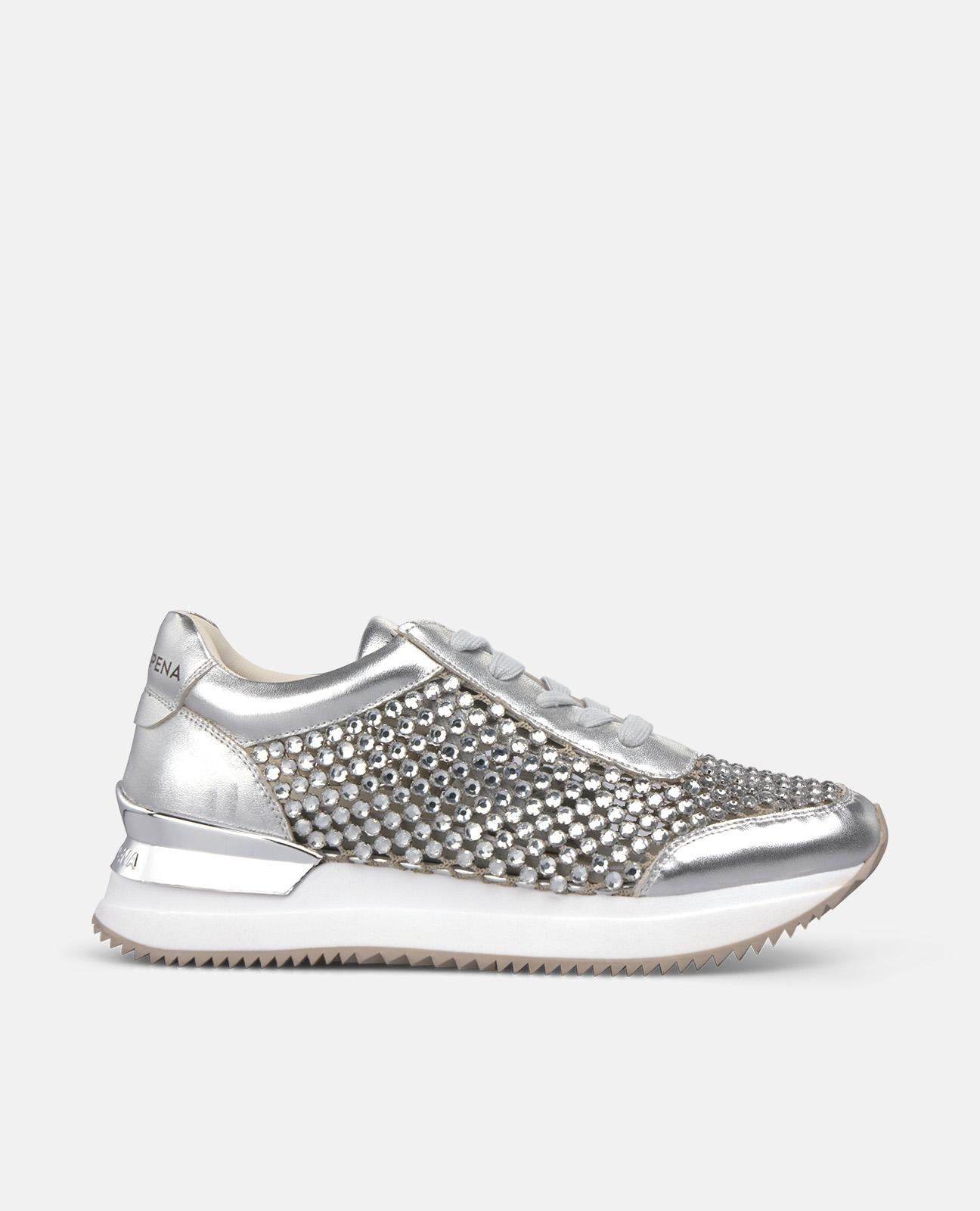alma-en-pena-sports-platform-damen-sneaker-silber-metallic-mit-4-5-cm-plateau image 1