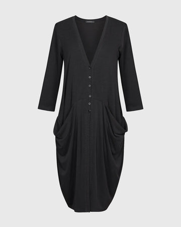alembika-essential-draped-cocoon-jacket-charcoal image 5
