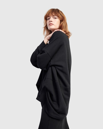 alembika-urban-tucked-sweatshirt-black-damen image 5