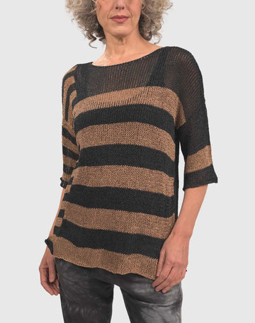 alembika-sofia-sweater-coffee-streifenpullover image 3