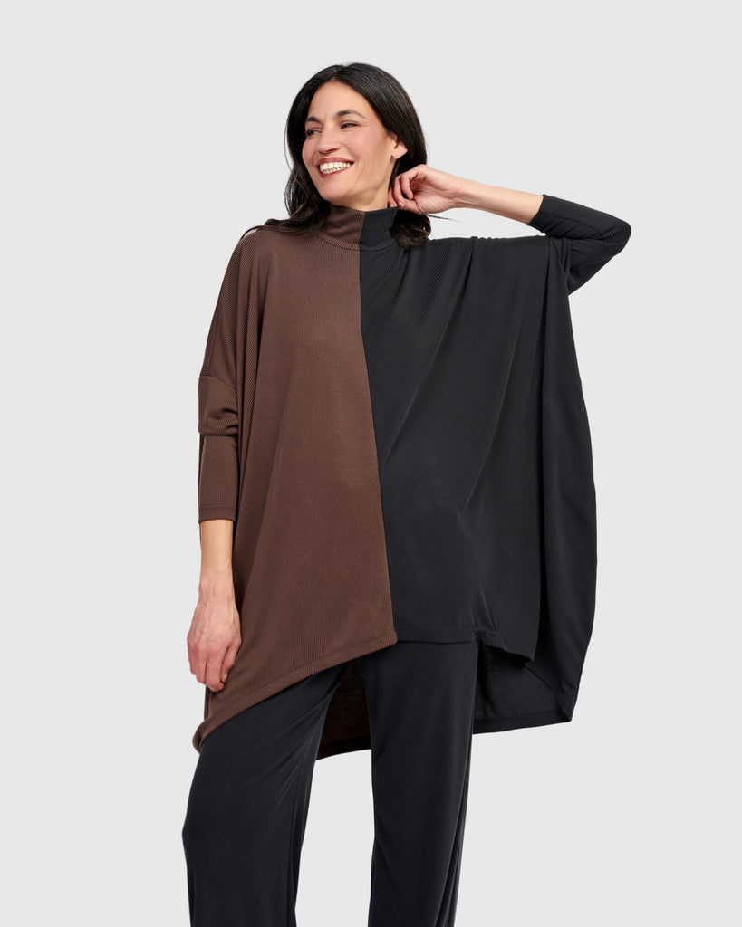 alembika-echo-cupro-swing-turtleneck-tunika-mix image 1