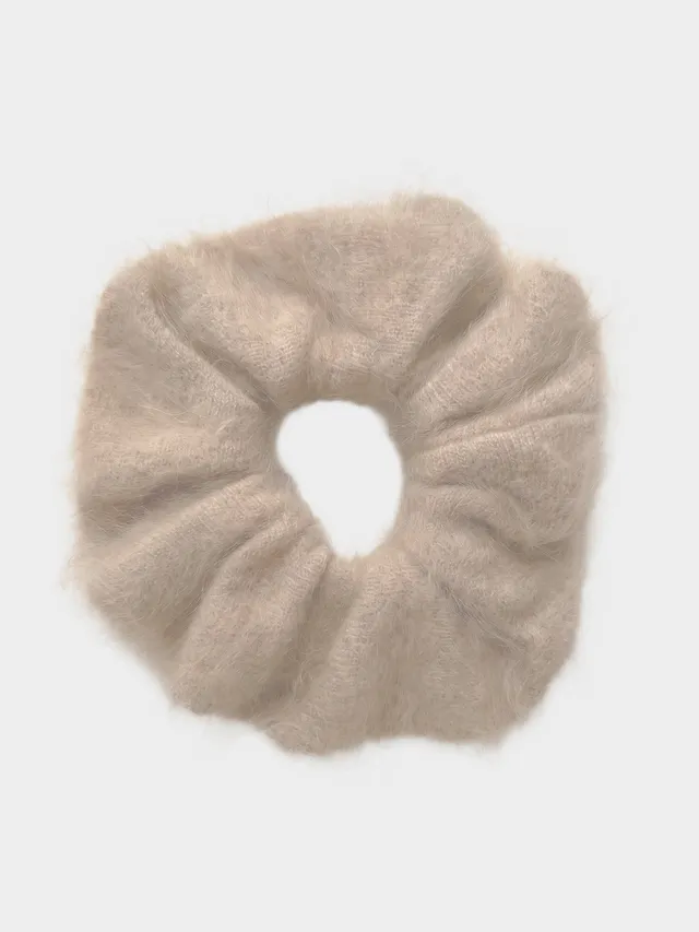 absolut-sterenn-damen-kaschmir-scrunchie-haargummi-braun image 1