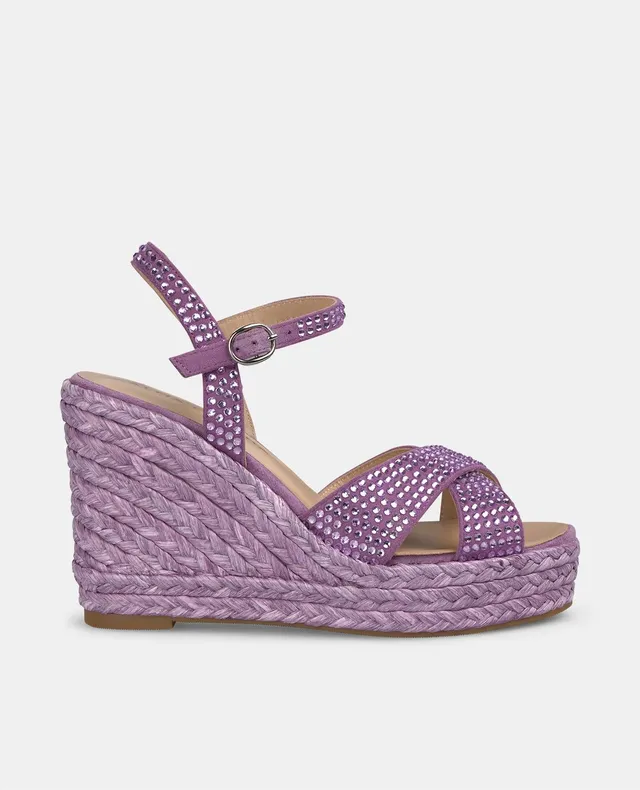 alma-en-pena-keilsandalette-geflochten-mit-strass-violett-9-8-cm-keil image 1
