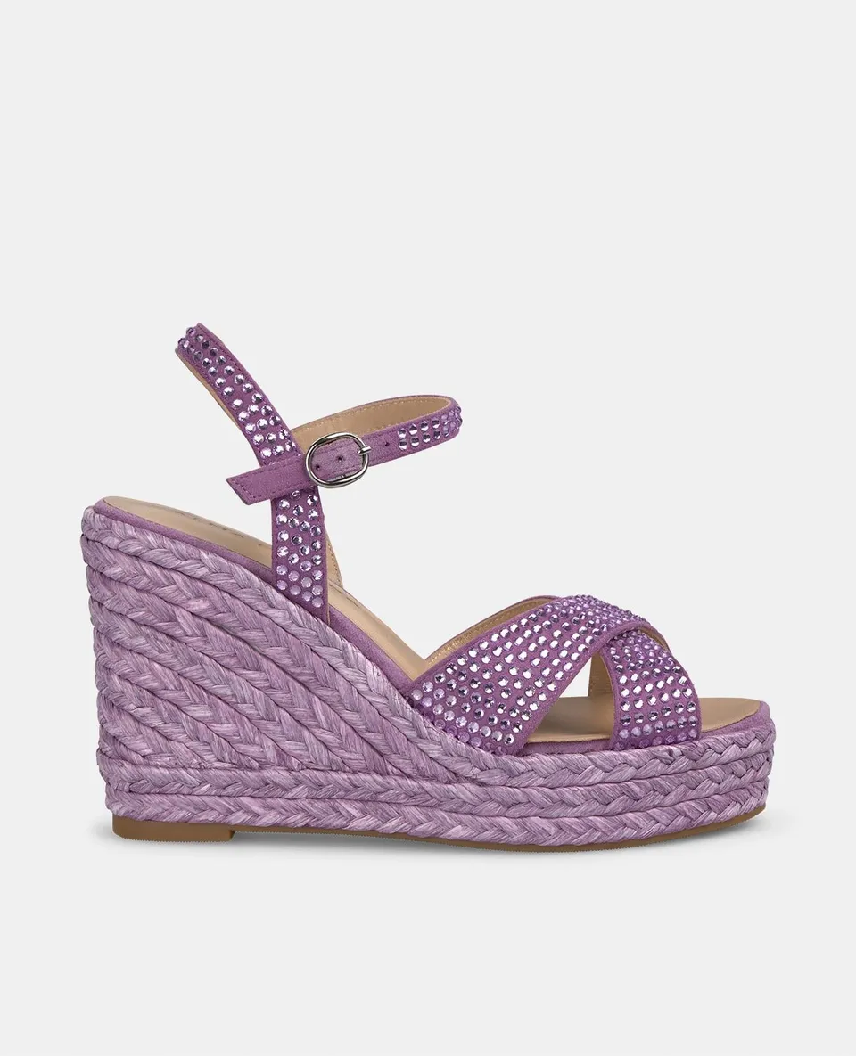 alma-en-pena-keilsandalette-geflochten-mit-strass-violett-9-8-cm-keil image 1