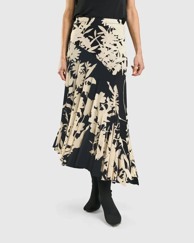 alembika-secret-garden-swing-skirt-floral-damen-rock image 1