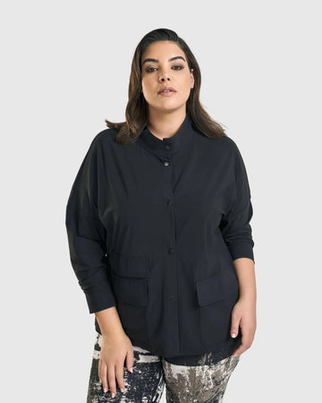 alembika-matrix-tech-jacke-schwarz-stehkragenjacke-upf50 image 4