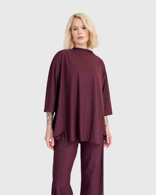 alembika-essential-tekbika-trapeze-top-weinrot image 1