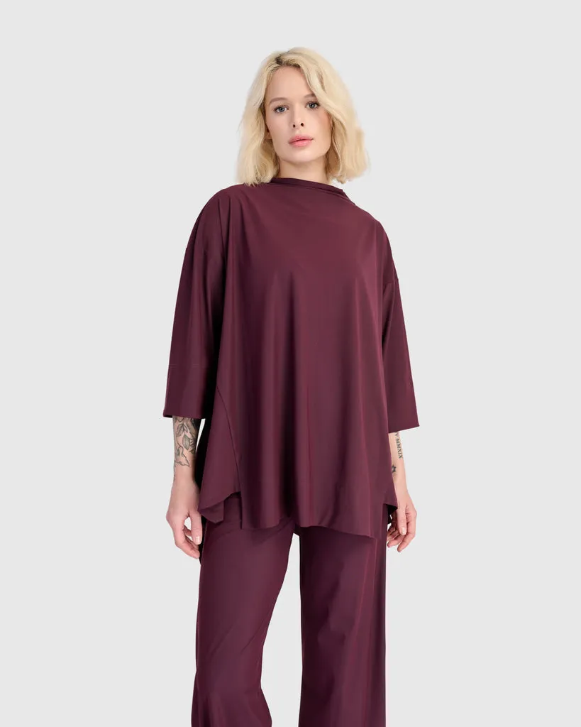 alembika-essential-tekbika-trapeze-top-weinrot image 1