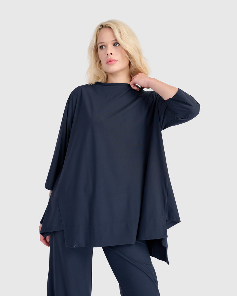 alembika-essential-tekbika-trapeze-top-tunika-midnight image 1