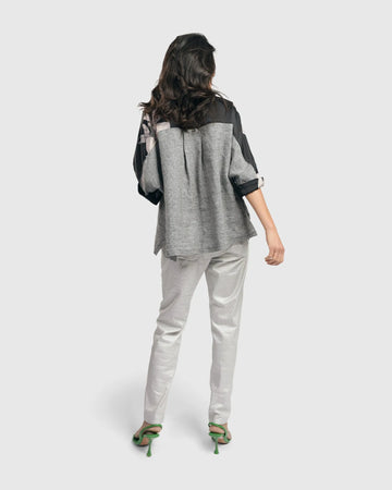 alembika-mia-rose-yoked-leinen-bluse-grey-mix image 4
