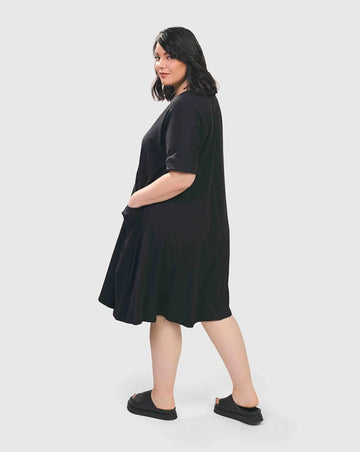 alembika-urban-breeze-kleid-schwarz-a-linie-baumwollkleid image 8