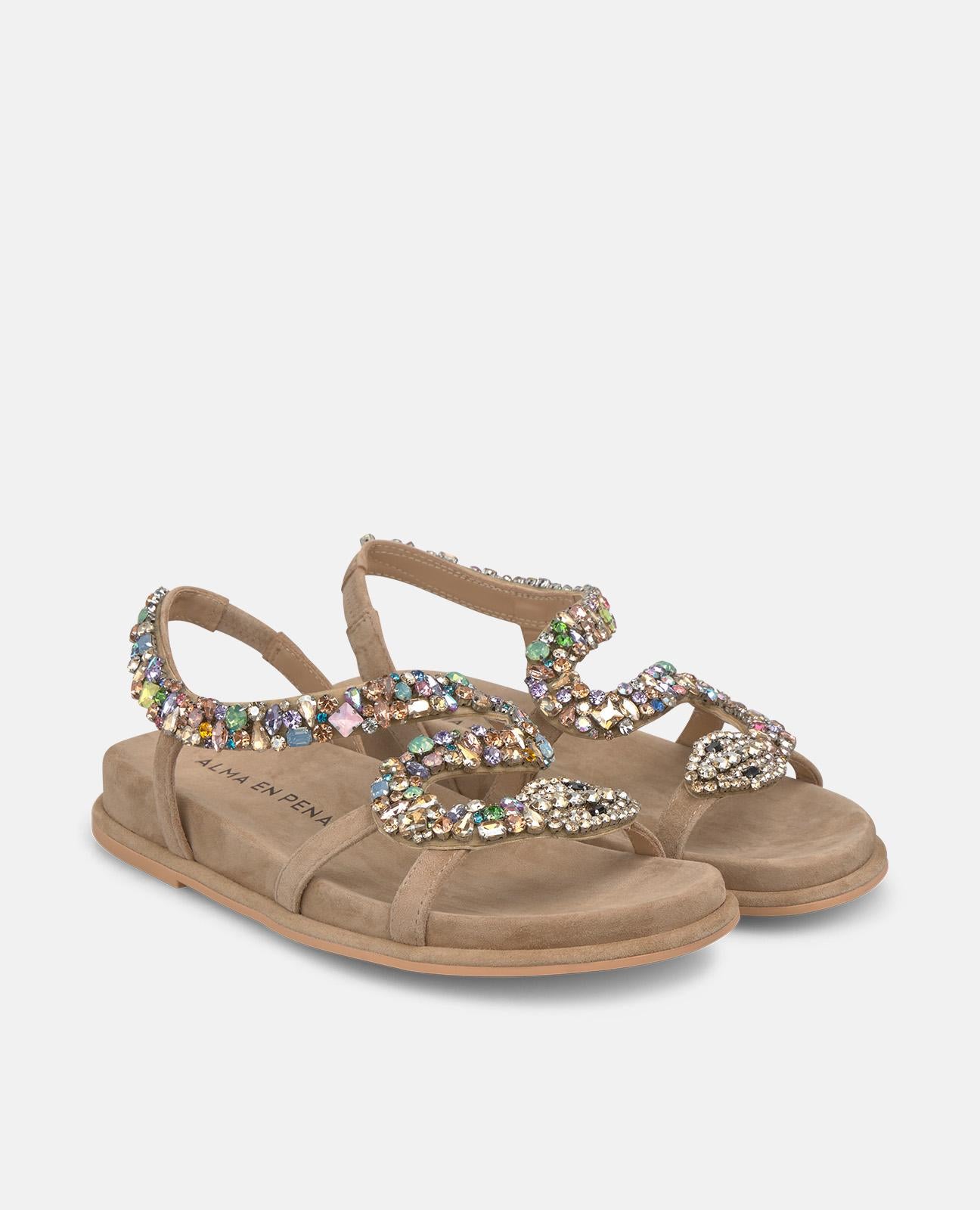 alma-en-pena-flat-sandal-snake-flache-sandalen-schlangenprint-2-5-cm image 2