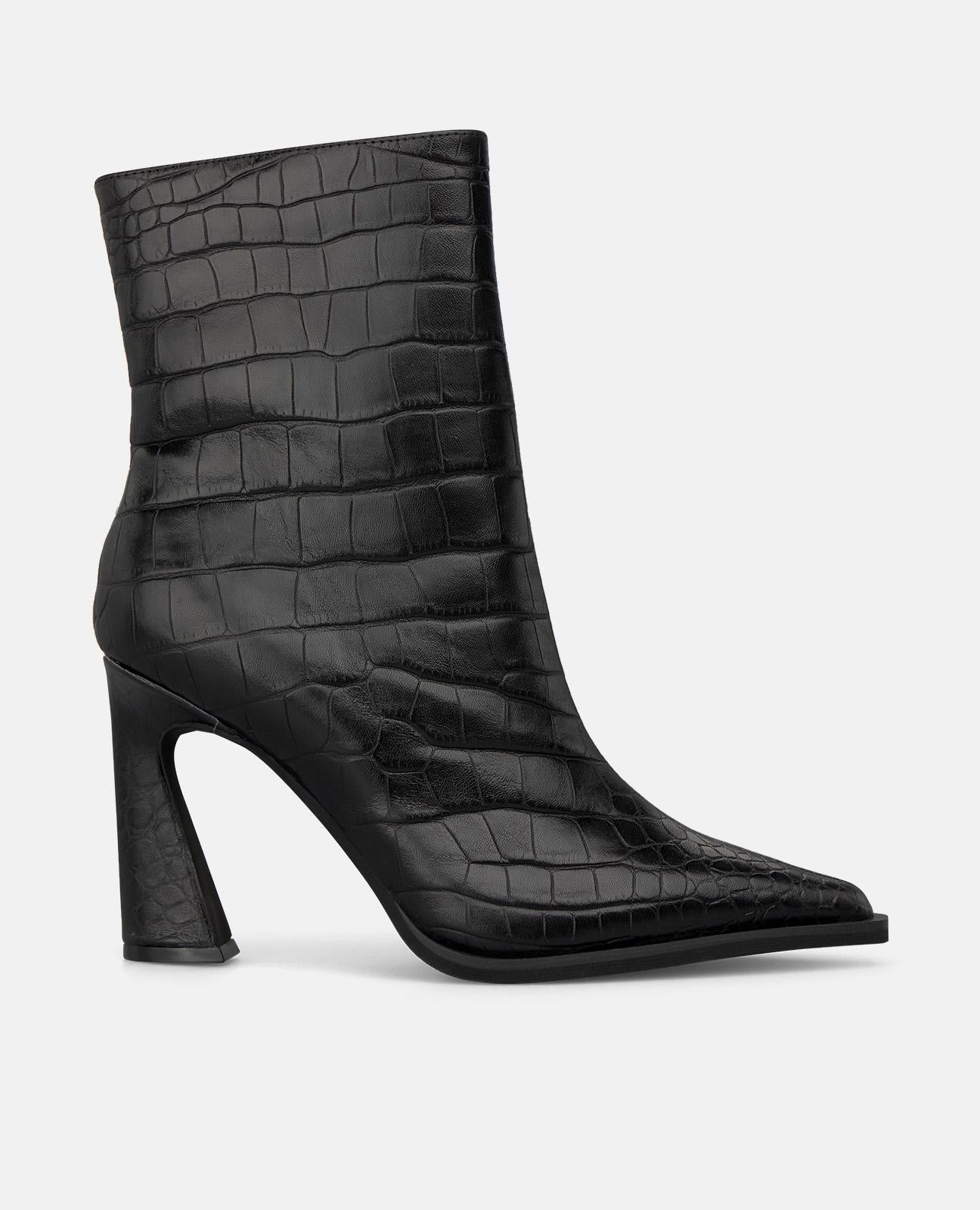 alma-en-pena-stiefeletten-krokoprint-schwarz-9-cm-blockabsatz-mit-rei-verschluss image 1