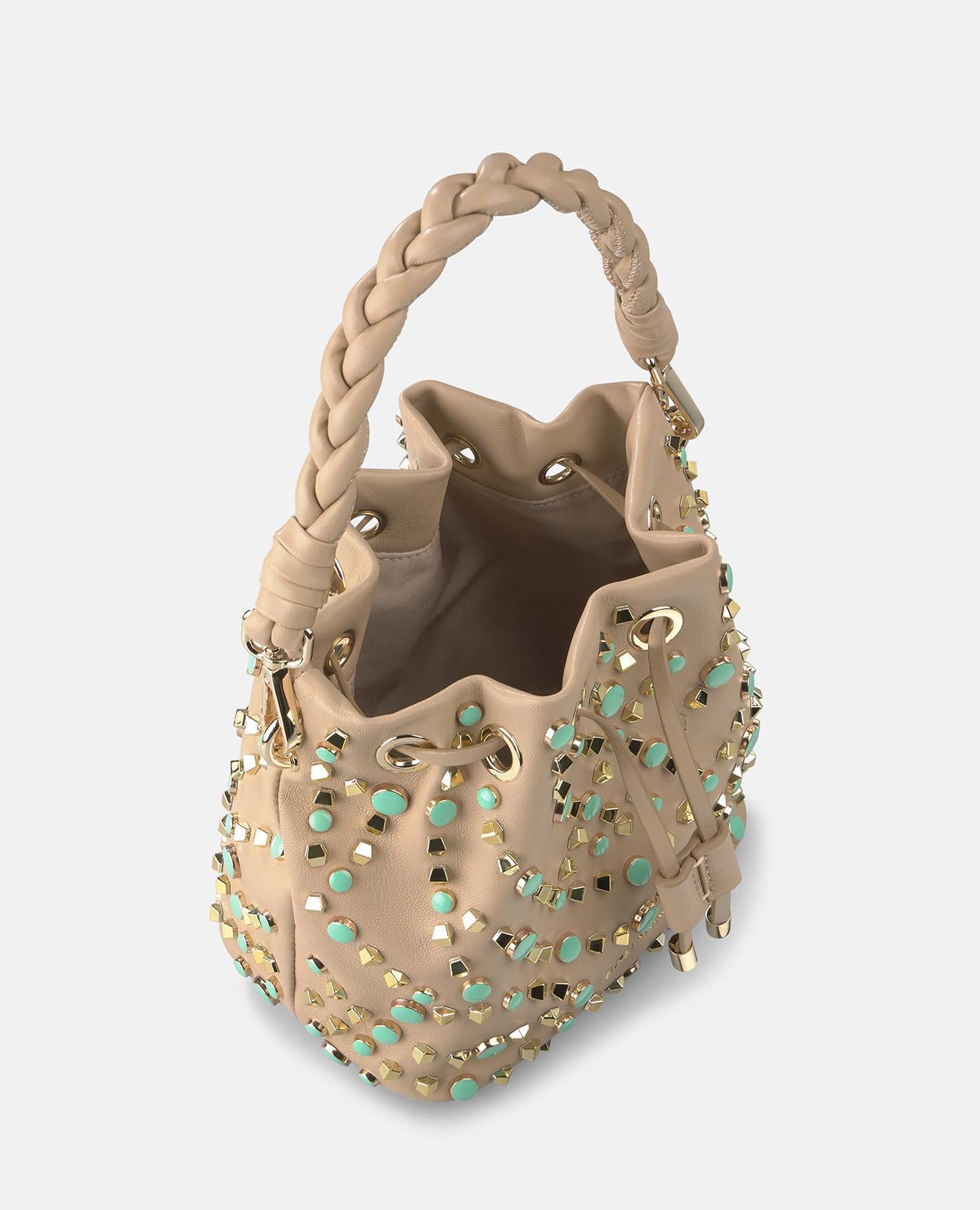 alma-en-pena-63393-candy-clutch-leder-beige-mit-nieten image 5