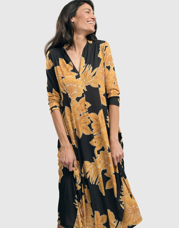 alembika-island-cocoon-kleid-gold image 2