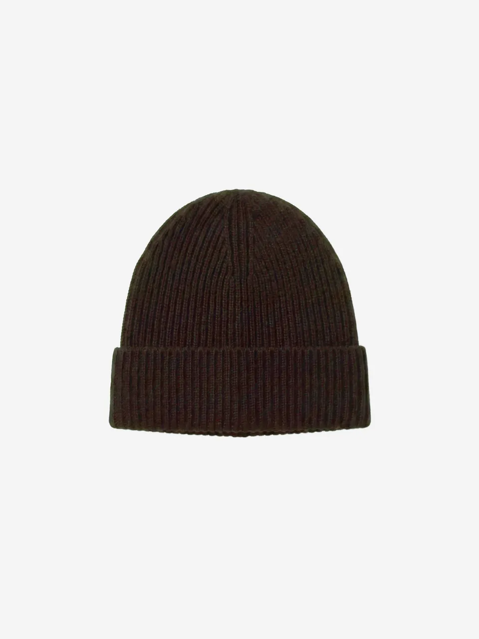 absolut-maeve-beanie-100-kaschmir-gerippt-mit-umschlag-braun-brownie image 1