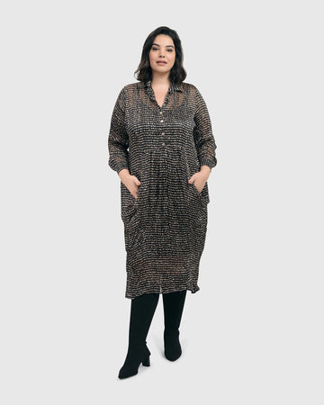 alembika-mist-crinkle-midikleid-coffee-black image 6