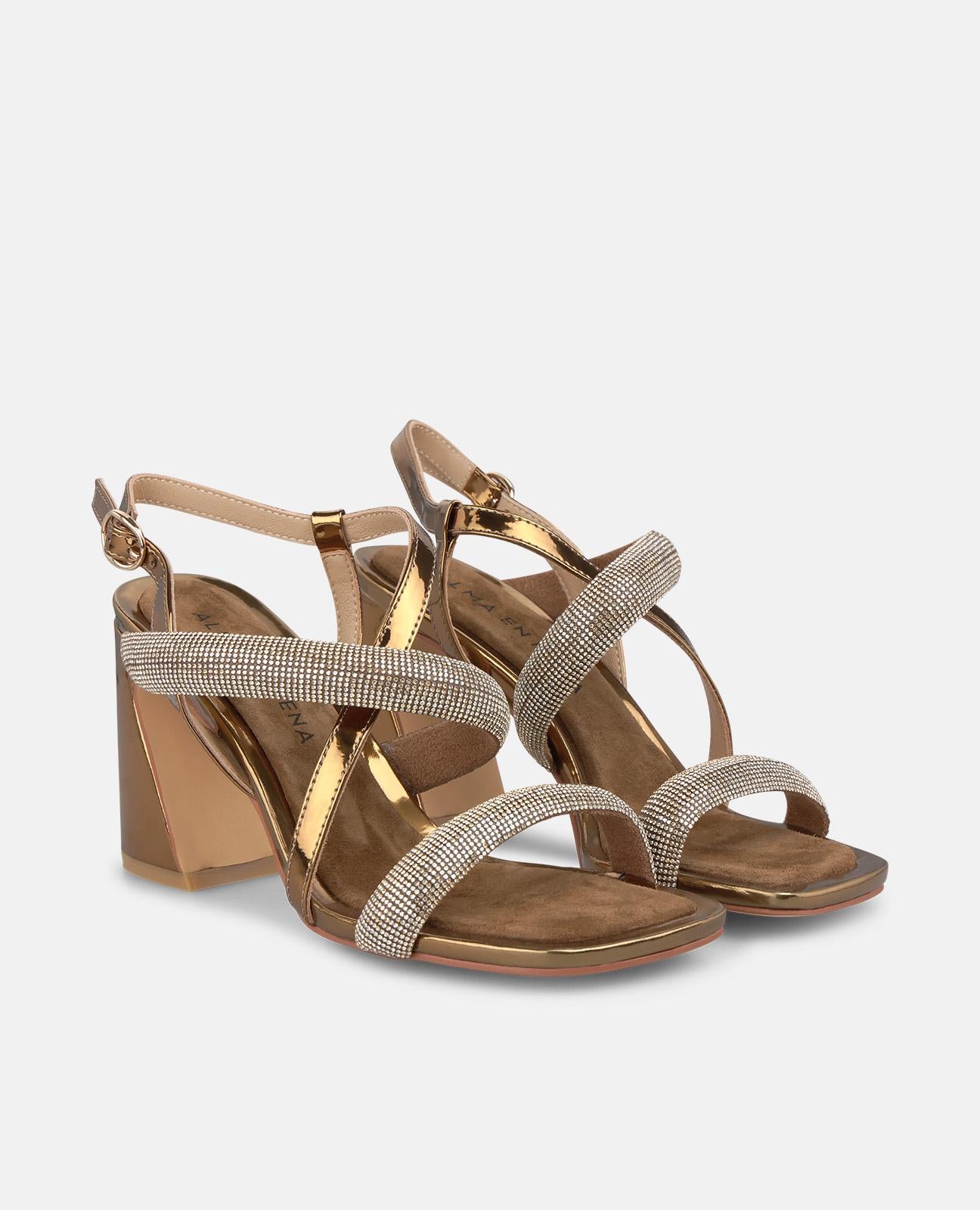 alma-en-pena-sandalette-bronze-strass-eckige-zehe-8-3-cm image 2