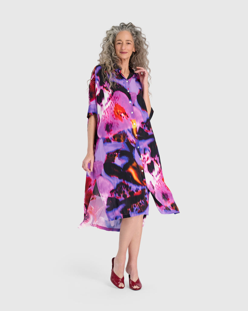 alembika-reiko-hemdblusenkleid-orchid-chiffon-shirtdress image 1
