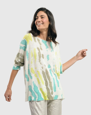 alembika-watercolor-boxy-sweater-lagoon-leinen-pullover image 5