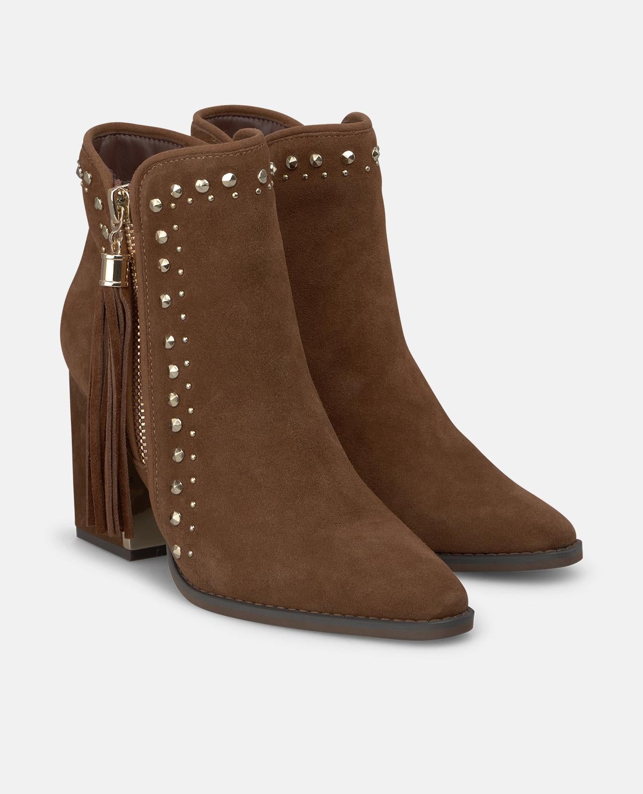alma-en-pena-tassel-stiefelette-camel-8-cm-mit-rei-verschluss image 2